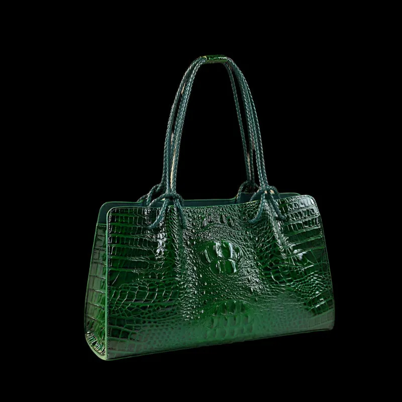 Red Crocodile Genuine Leather Handbags