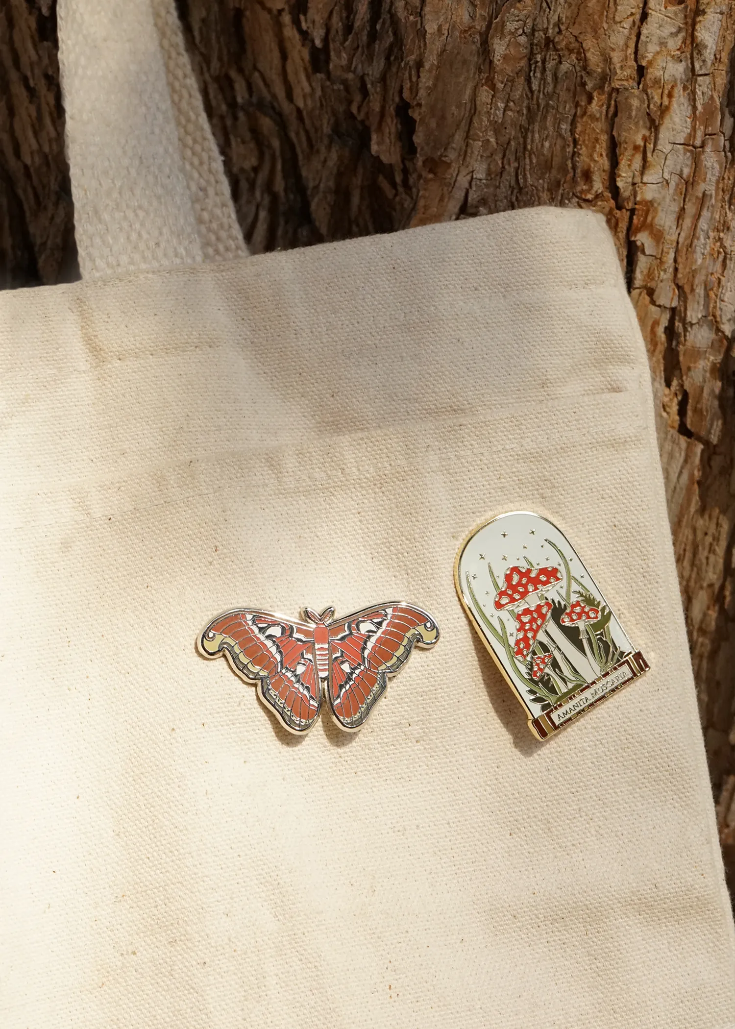 Red Magic Mushrooms Pin