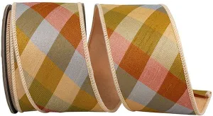 Reliant 2.5" Plaid Diagonal Augusta Tonal Deluxe Backed Dupioni (5 Yards) 94464W-743-40D