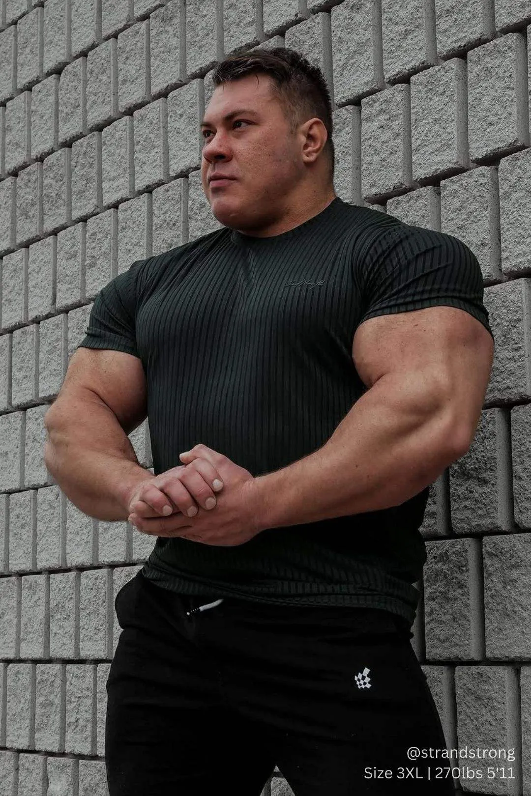 Ribbed Muscle-Fit T-Shirt - Forest Green