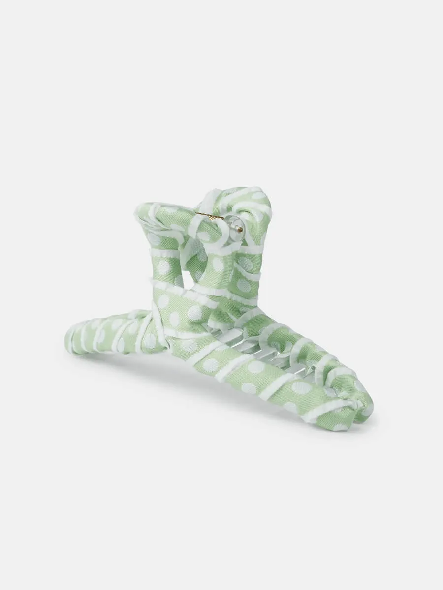 Ribbon Spring Clip - Green Big