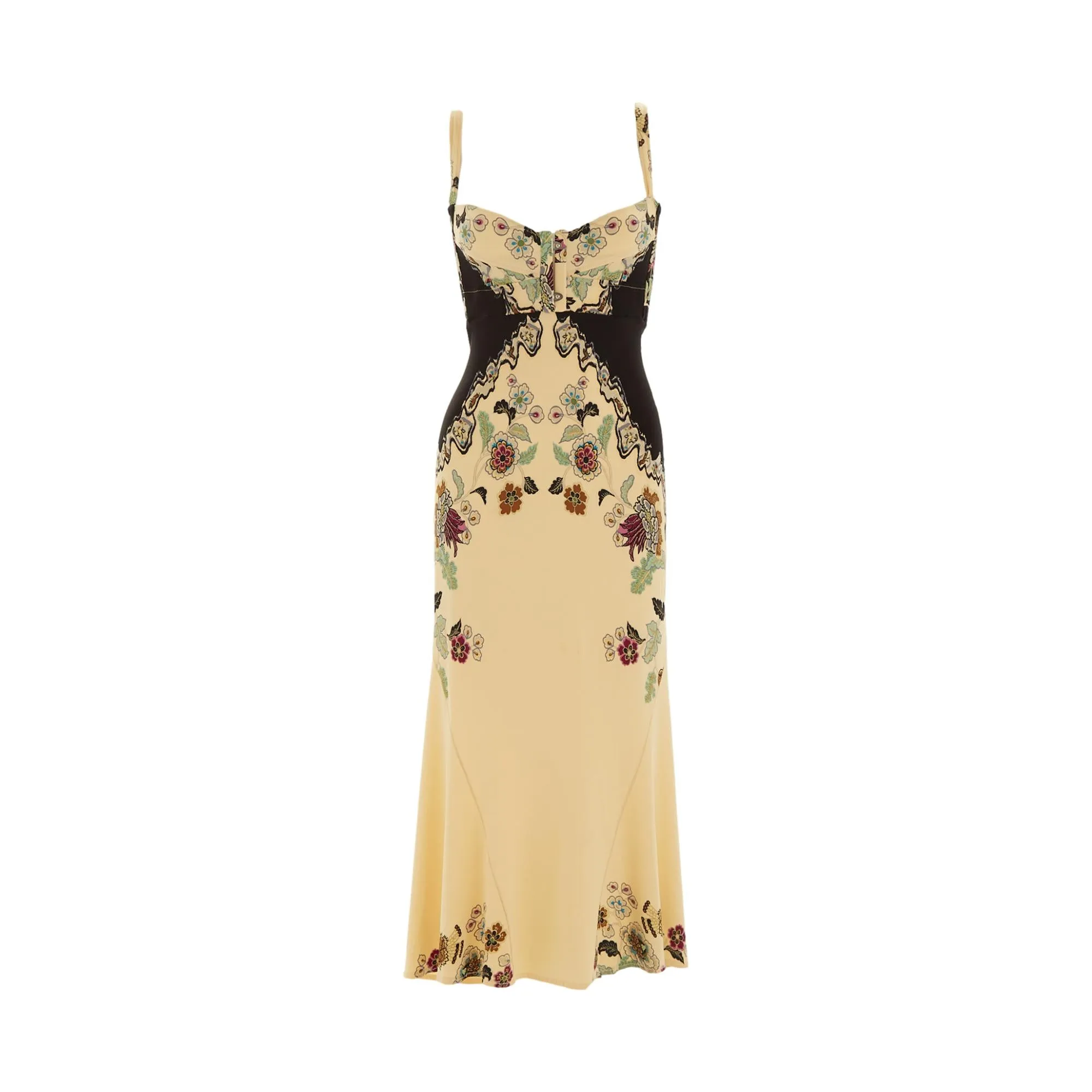 Roberto Cavalli Patterned Corset Dress