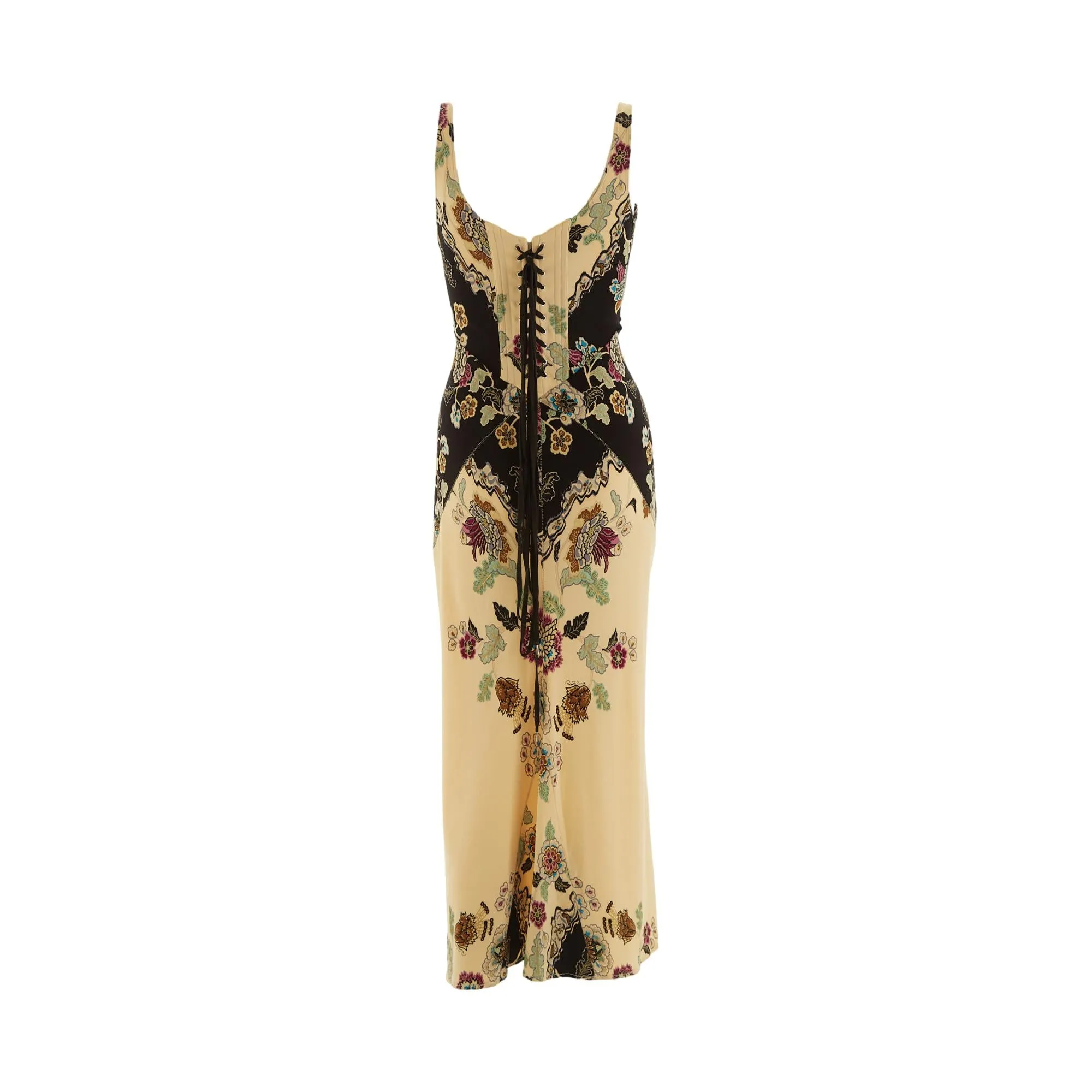 Roberto Cavalli Patterned Corset Dress