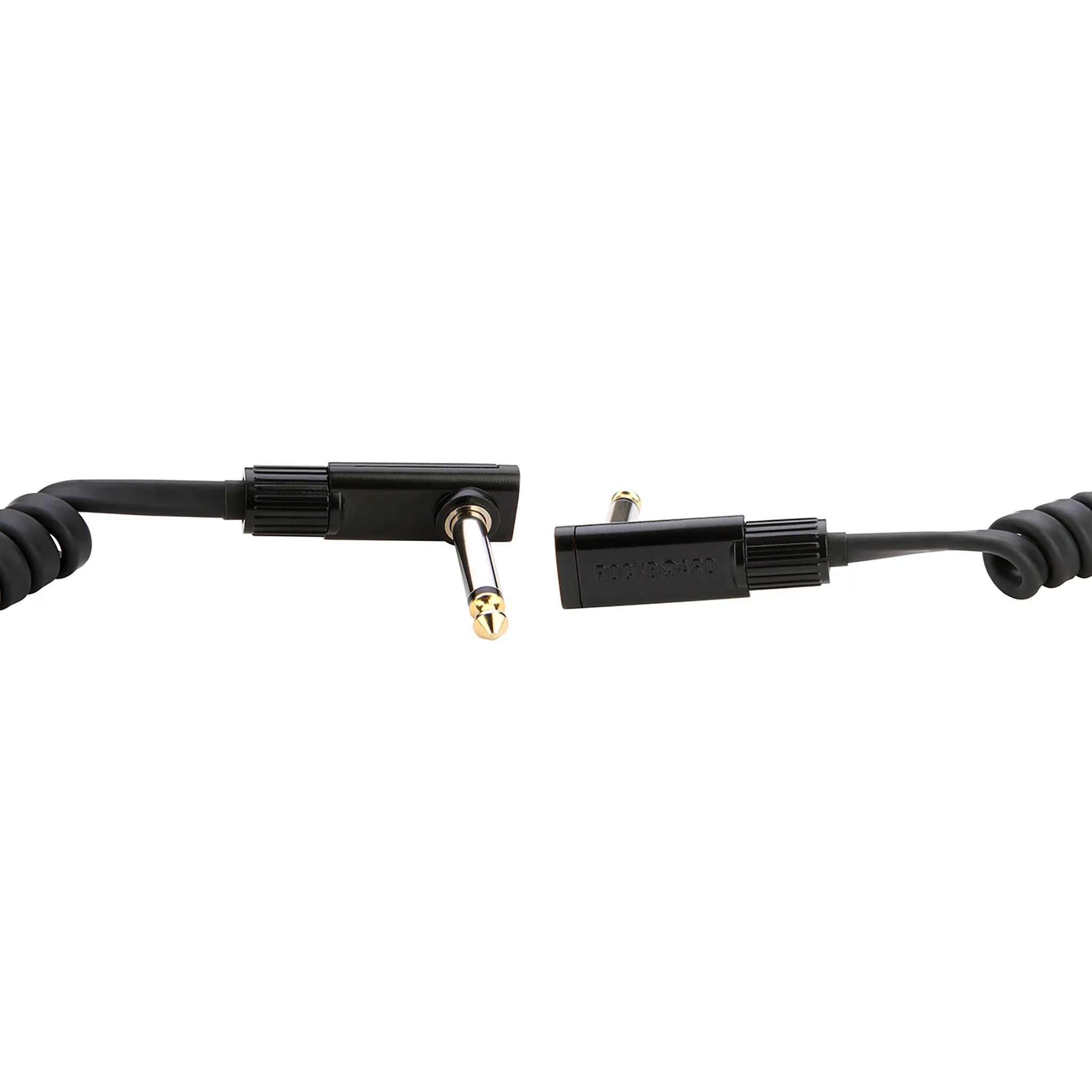 RockBoard by Warwick Coiled Series Flat Patch Cable, Black, 30cm/11.81inch