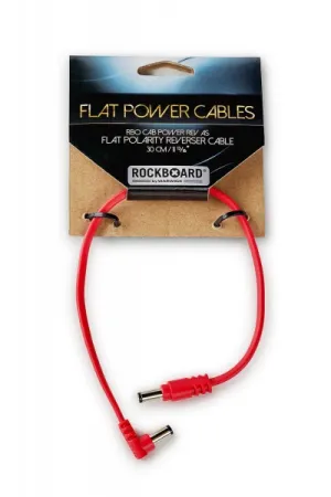 RockBoard Flat Polarity Reverser Cable, 30 cm / 11 13/16", angled/straight