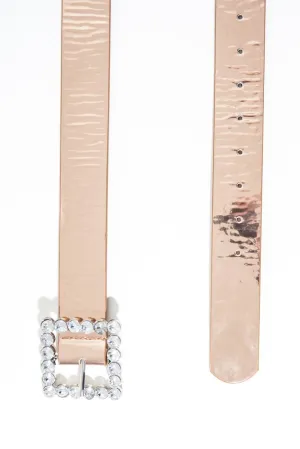 Rose Gold Metallic Embellished Buckle Belt - Oneita