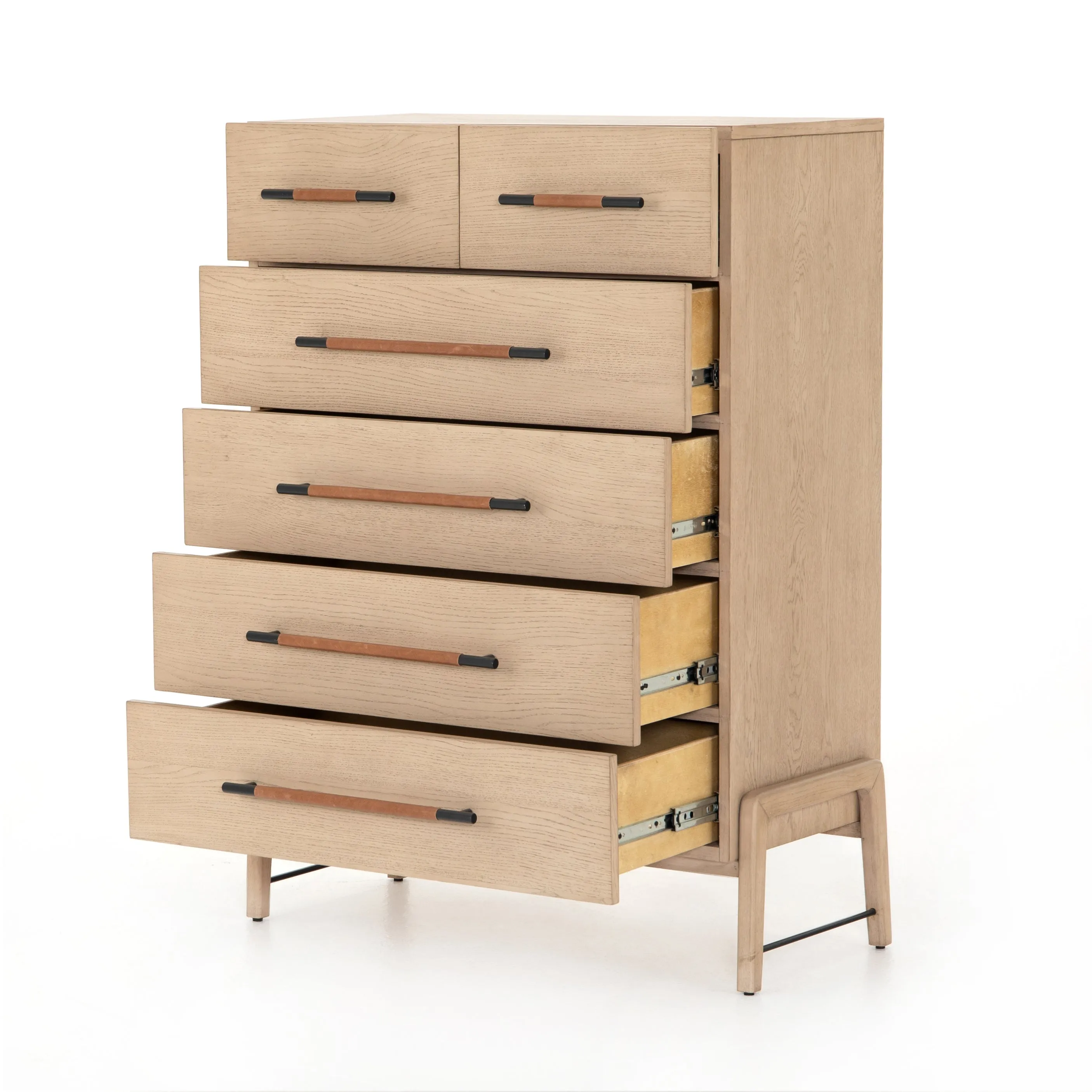 Rosedale 6 Drawer Tall Dresser-Yucca Oak Veneer