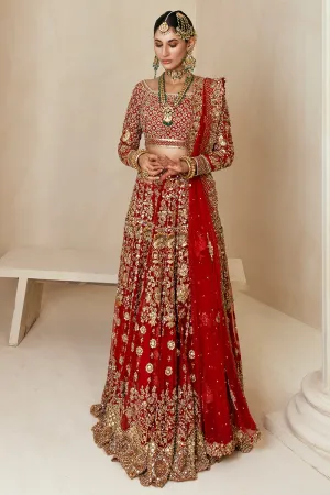 Royal Indian Red Lehenga Choli Dupatta Dress #BS879