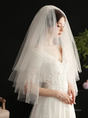 Roycebridal Simple Tulle Bridal Blusher Veils Viniodress AC1301
