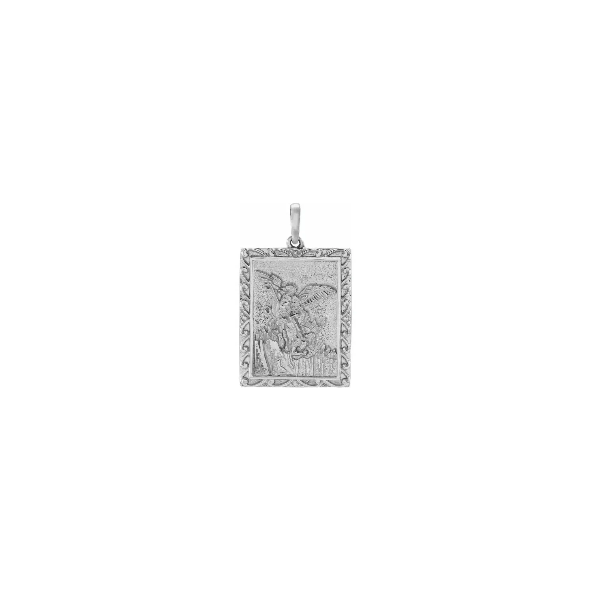 Saint Michael Adorned Rectangular Medal