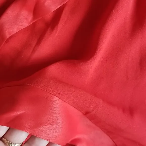 Sandro red silky shorts