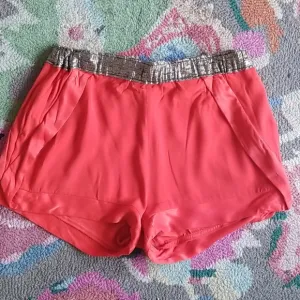 Sandro red silky shorts