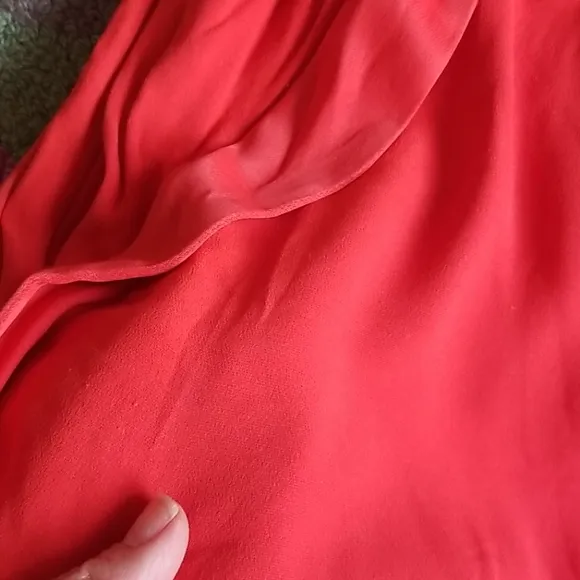 Sandro red silky shorts