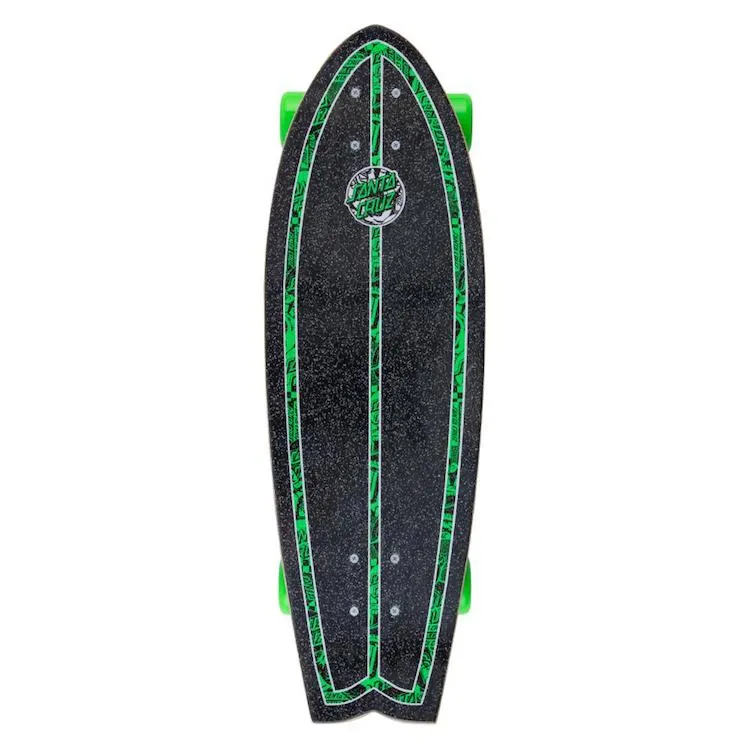 Santa Cruz Flier Collage Dot Shark Cruiser Complete Skateboard 8.8" x 27.7"
