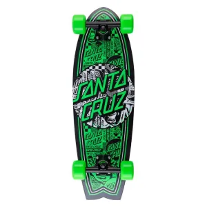 Santa Cruz Flier Collage Dot Shark Cruiser Complete Skateboard 8.8" x 27.7"