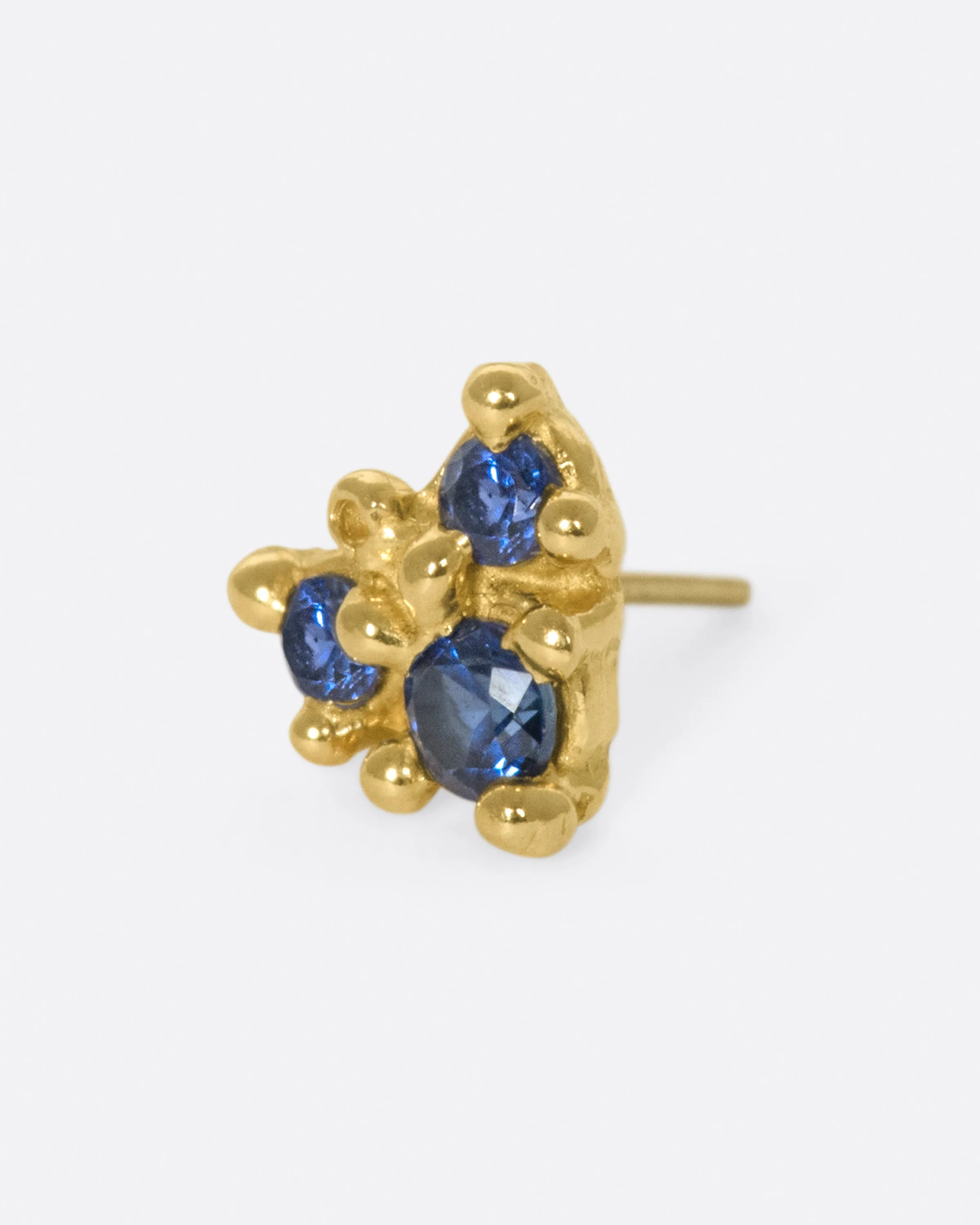 Sapphire Lev Threadless Earring