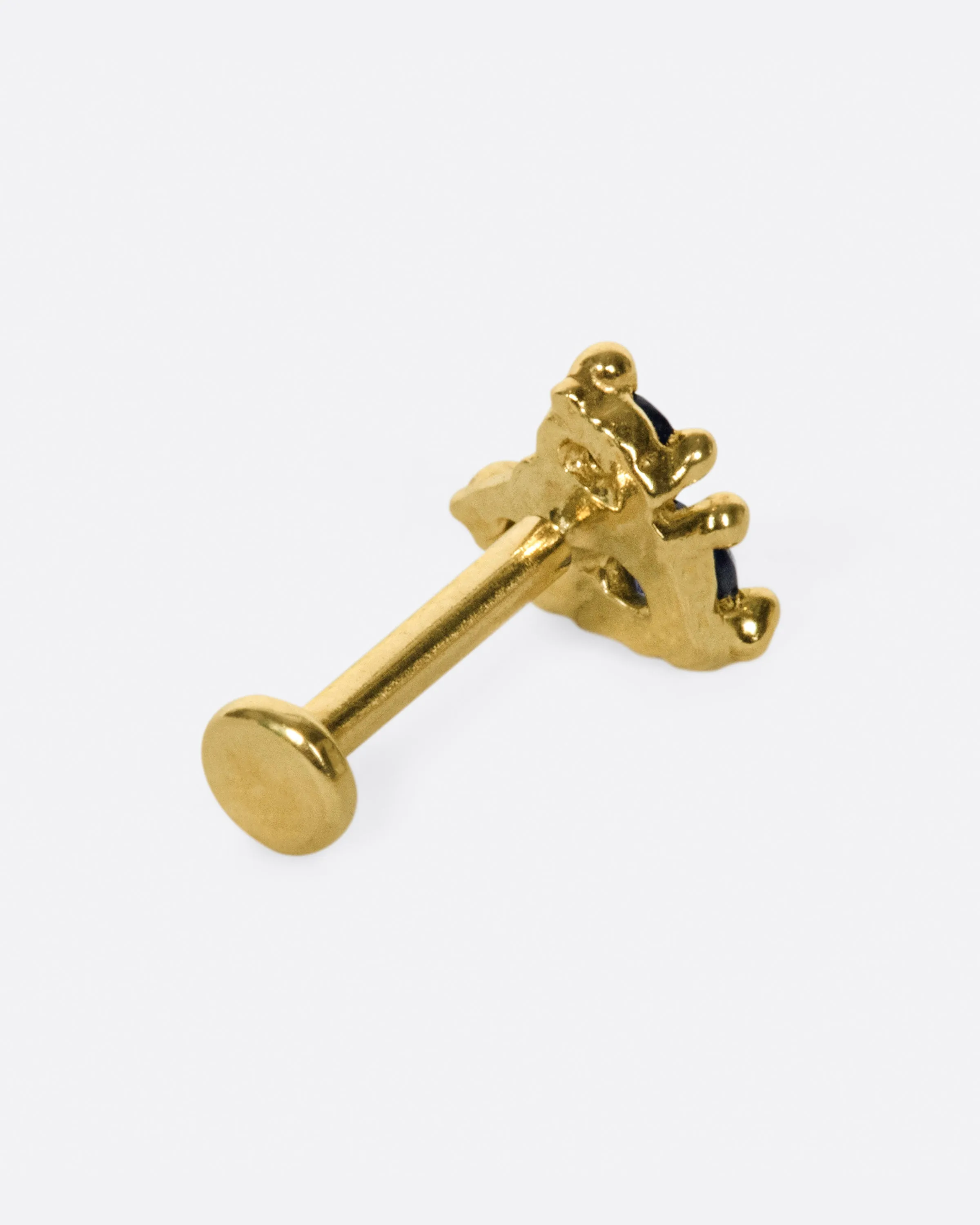 Sapphire Lev Threadless Earring