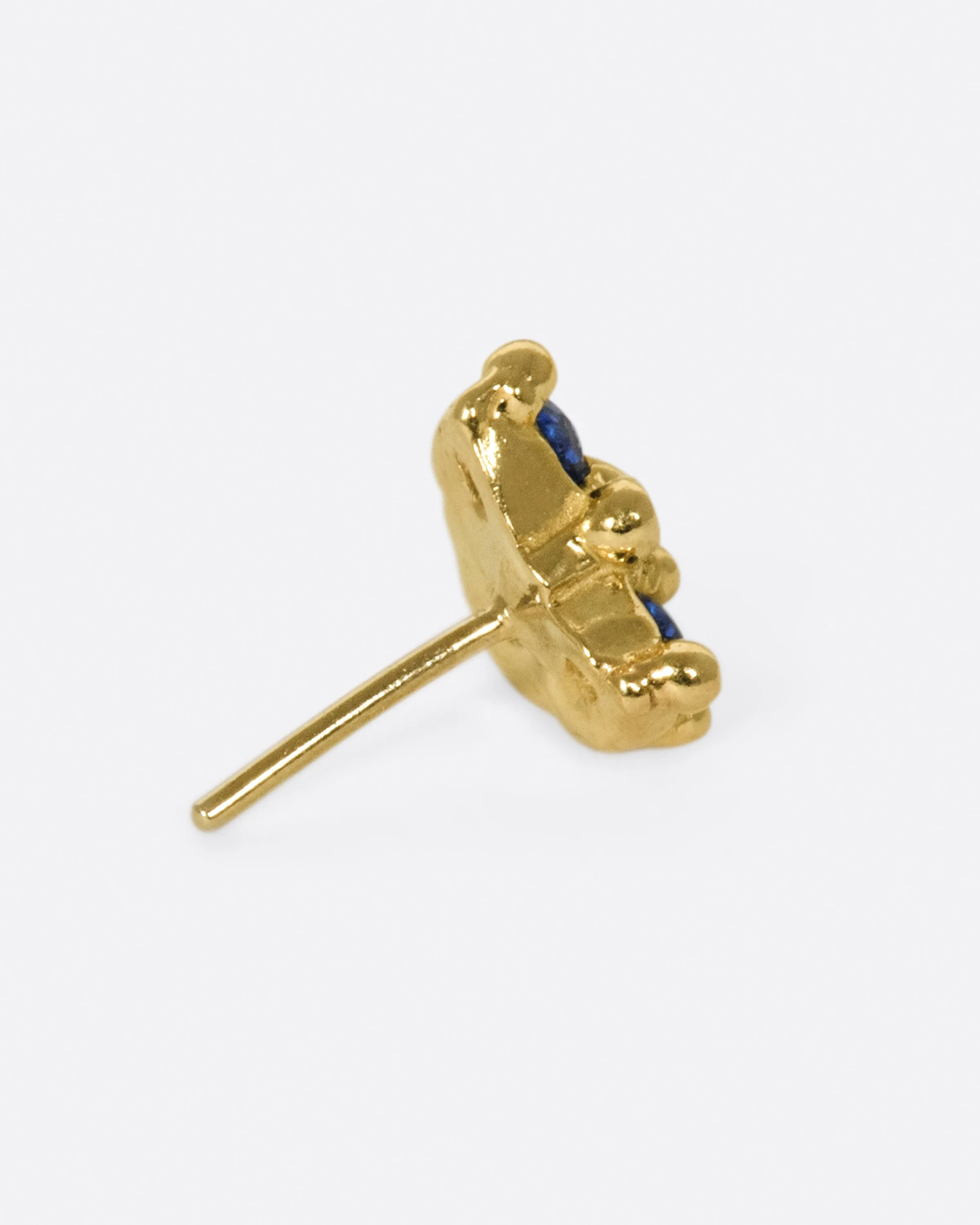 Sapphire Lev Threadless Earring