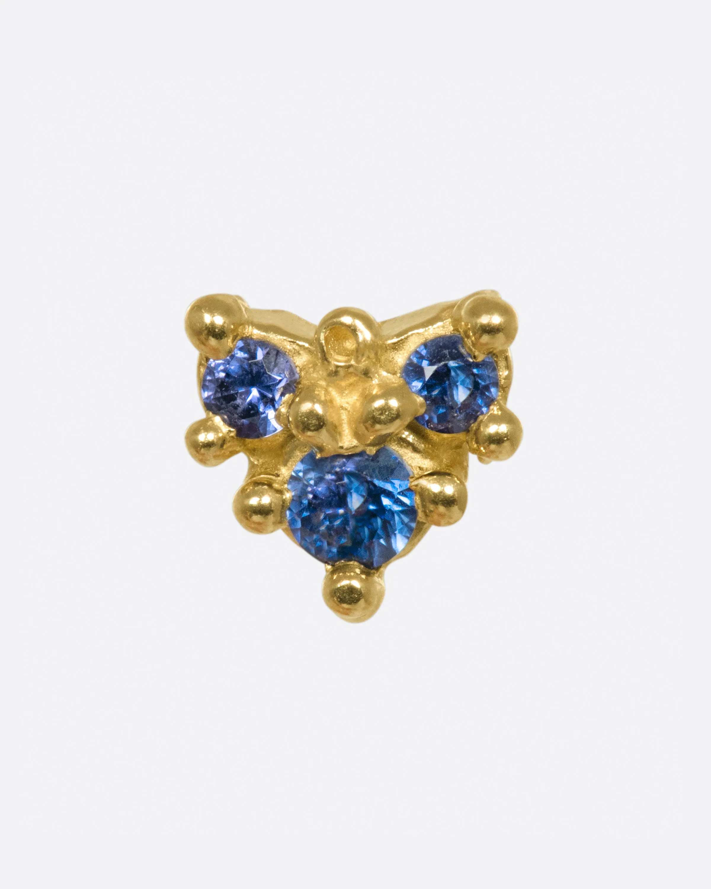 Sapphire Lev Threadless Earring