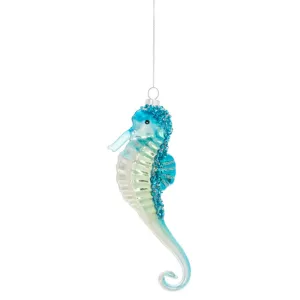 Seahorse Glass Ornament
