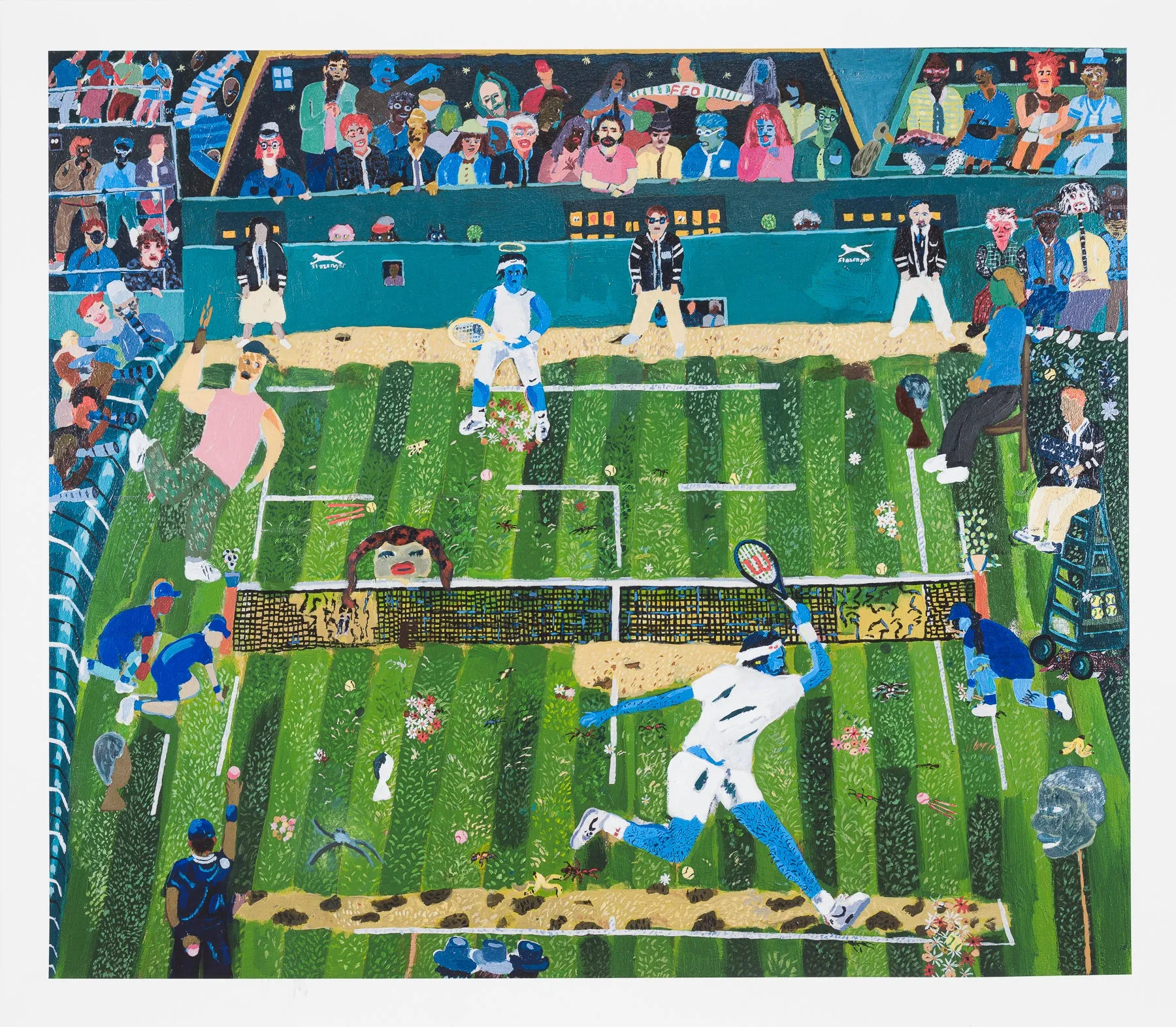 Shaun Ellison, Nadal vs. Federer, Wimbledon 2008, 2022; Limited Edition Print