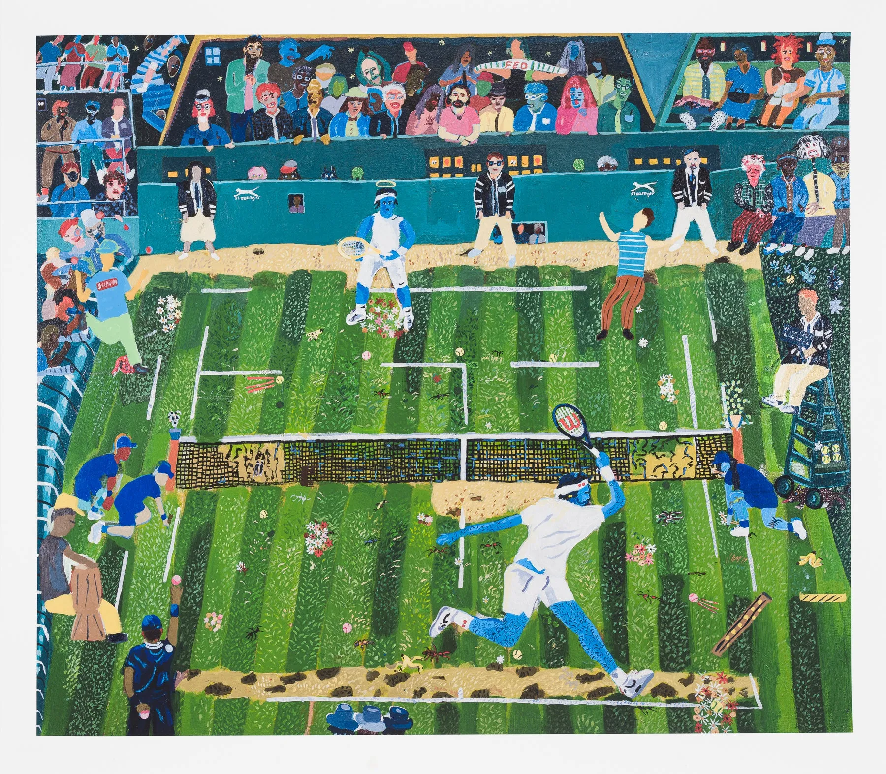 Shaun Ellison, Nadal vs. Federer, Wimbledon 2008, 2022; Limited Edition Print