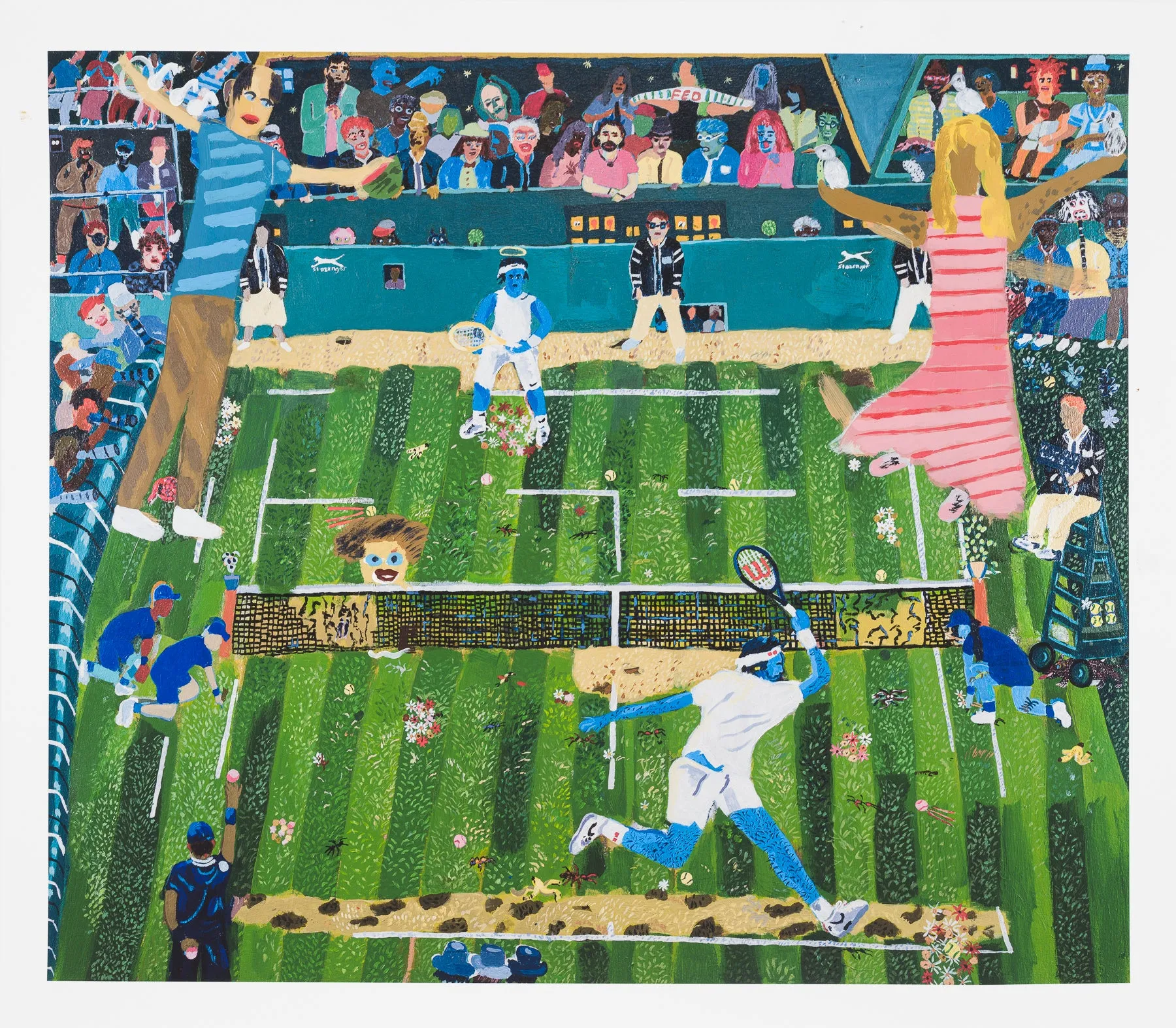 Shaun Ellison, Nadal vs. Federer, Wimbledon 2008, 2022; Limited Edition Print