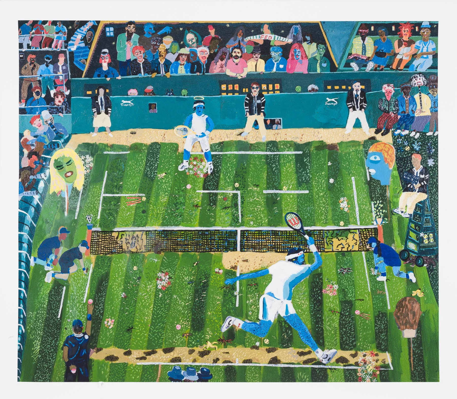 Shaun Ellison, Nadal vs. Federer, Wimbledon 2008, 2022; Limited Edition Print