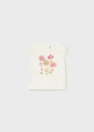 Short Sleeve Cotton Printed T-Shirt Flowers 1.006