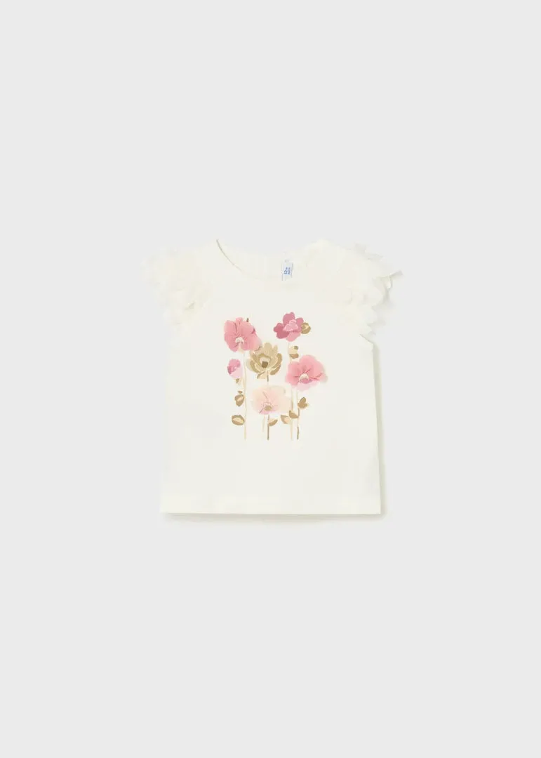 Short Sleeve Cotton Printed T-Shirt Flowers 1.006