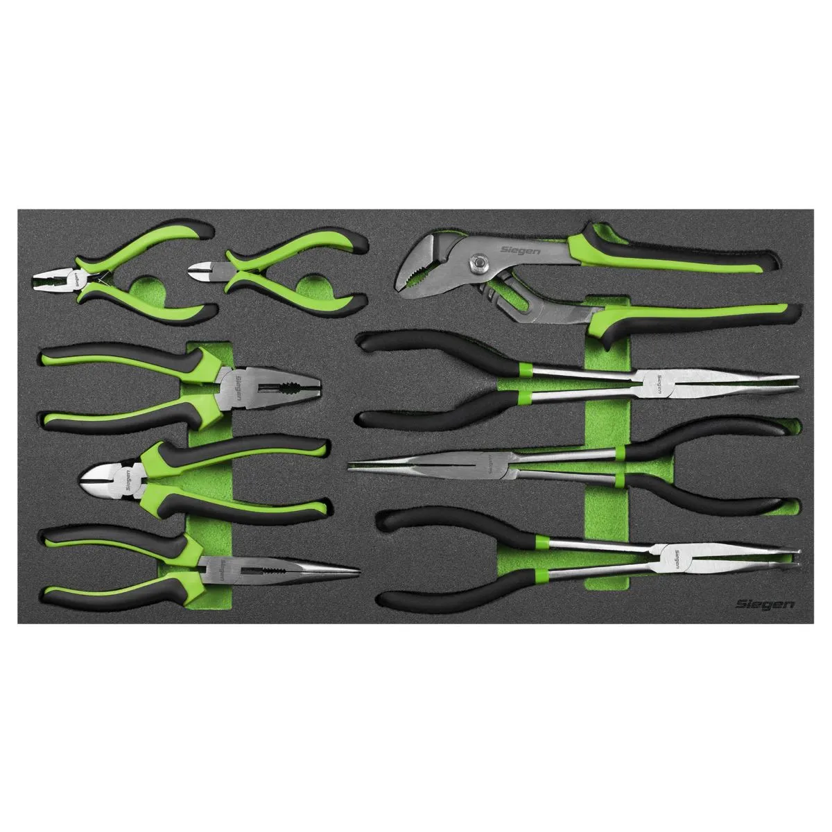 Siegen by Sealey Tool Tray with Pliers Set 9pc