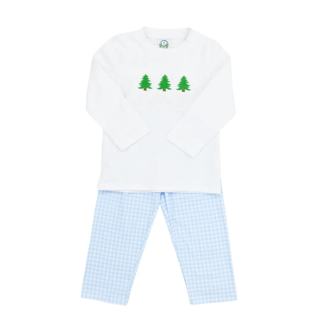 Simple Christmas Tree Pants Set