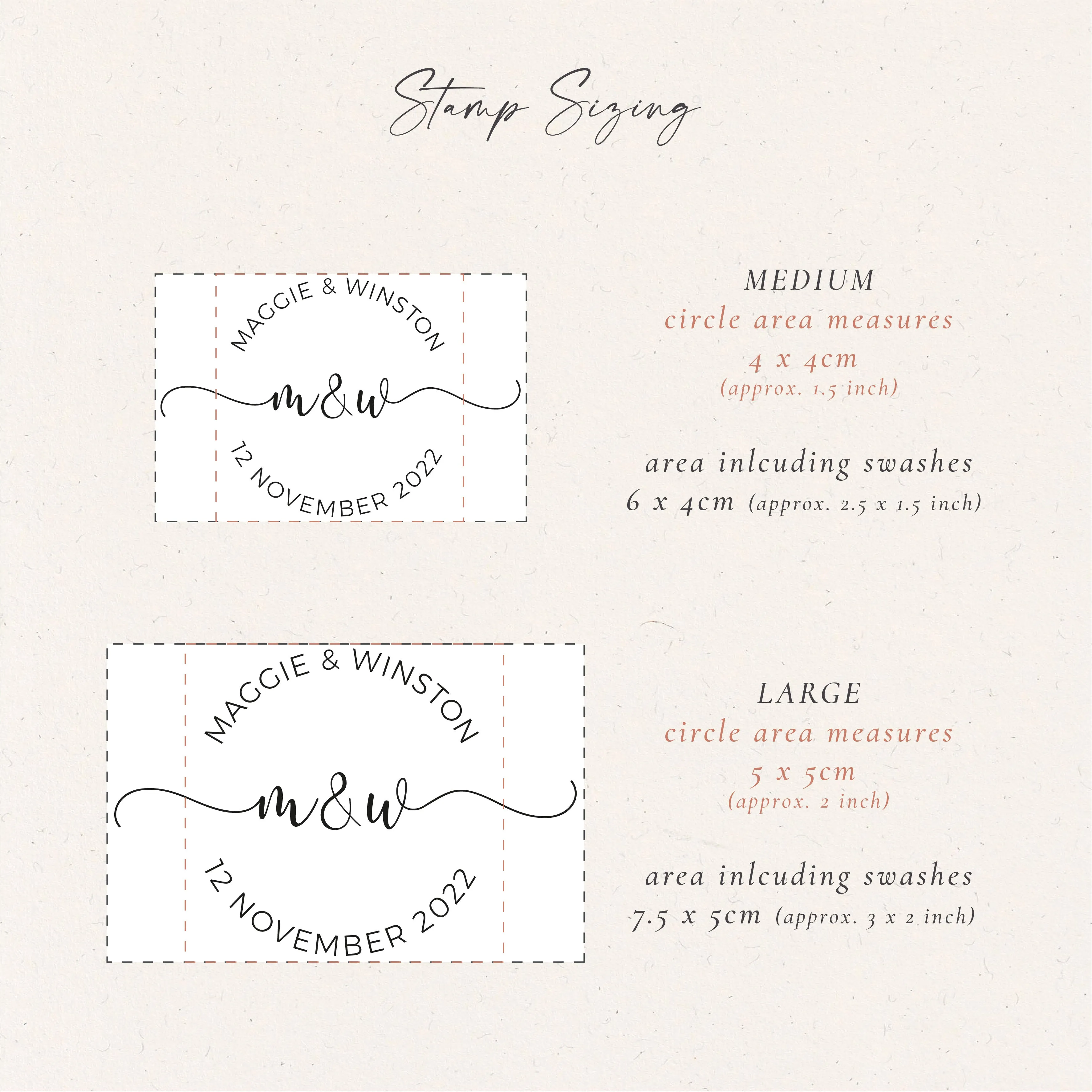 Simple Circle Custom Wedding Stamp