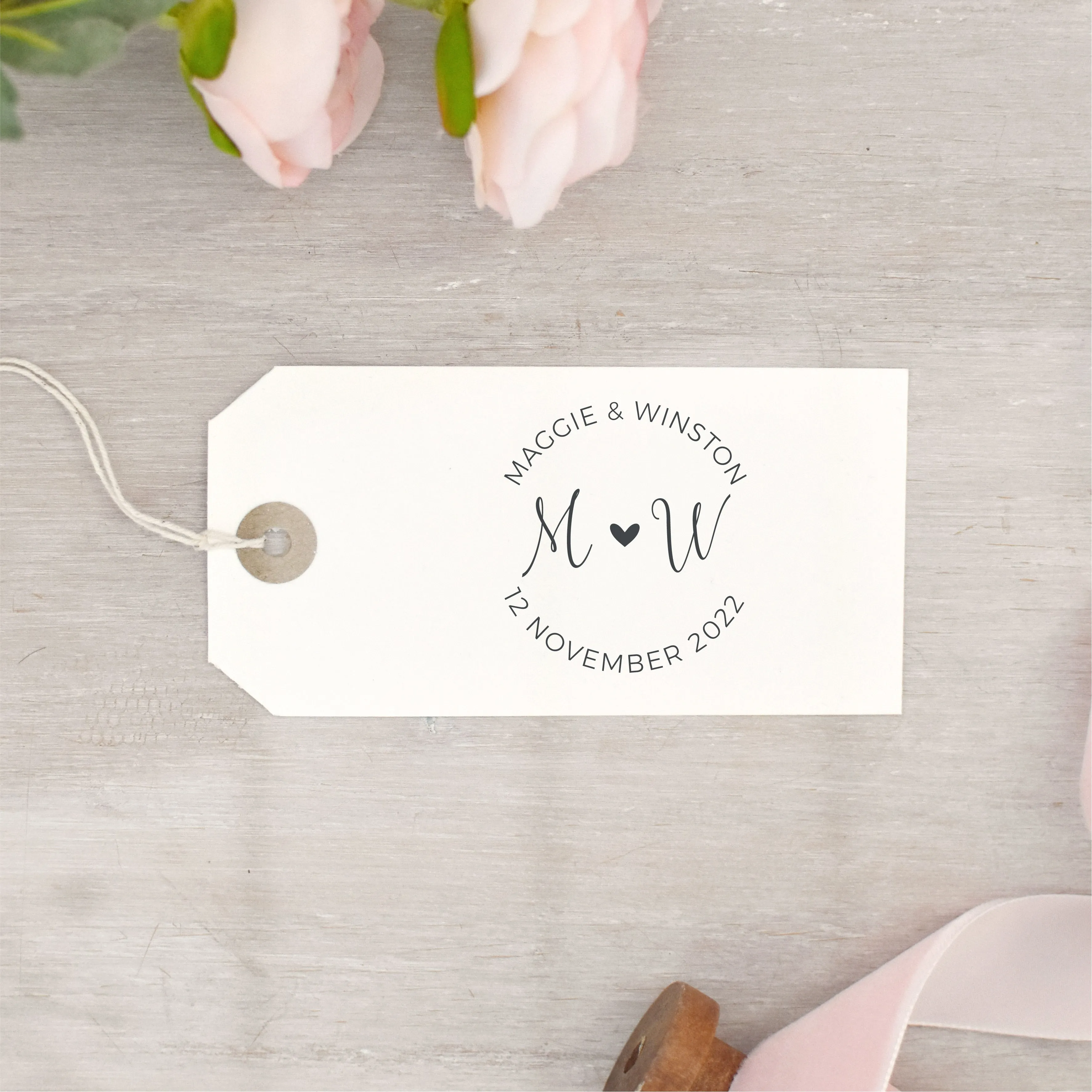 Simple Circle Custom Wedding Stamp