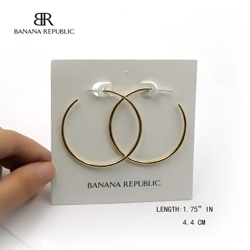 Simple gold tone round Earrings