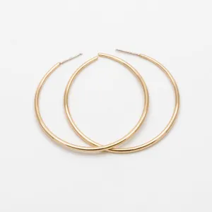 Simple gold tone round Earrings