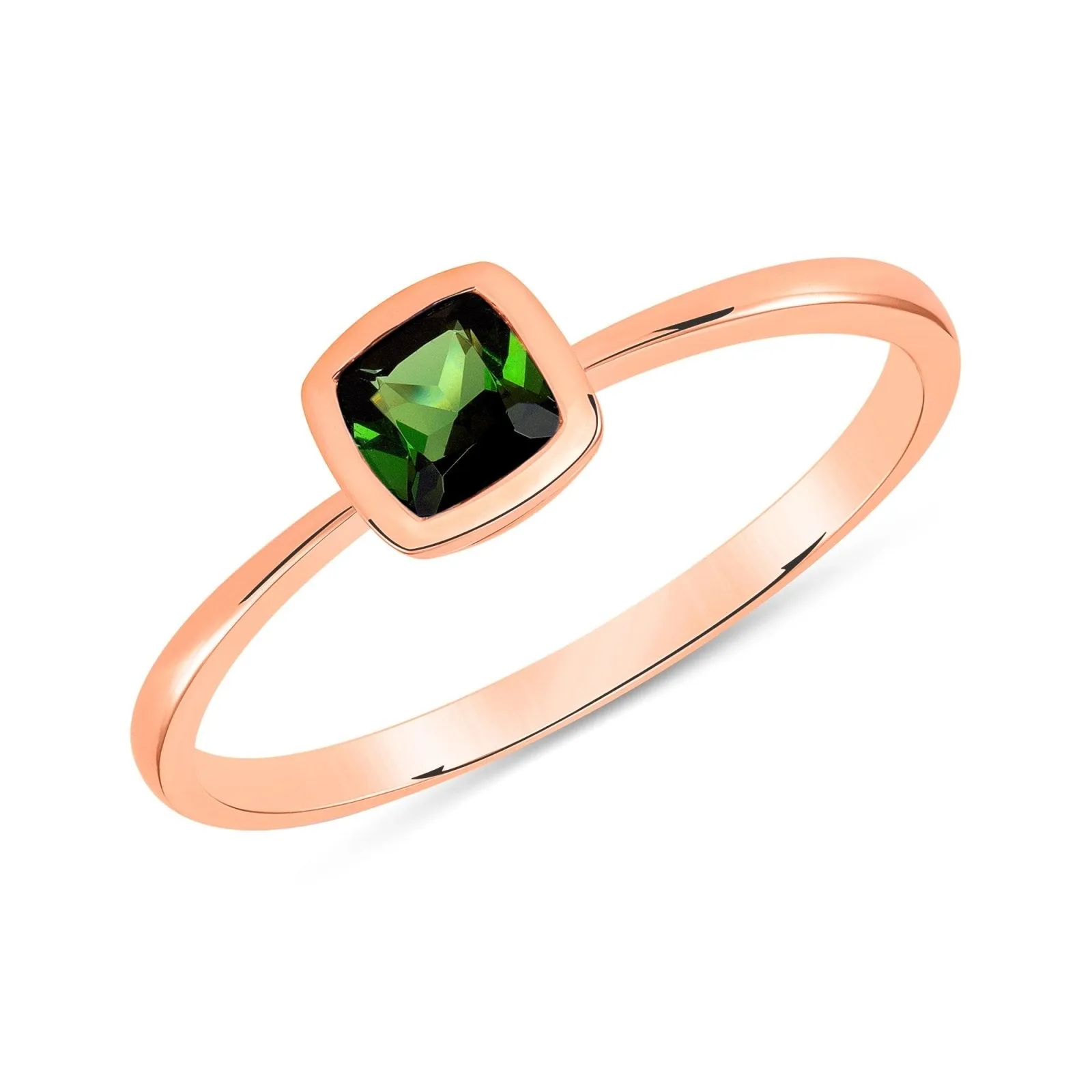 Simple Green Garnet Ring