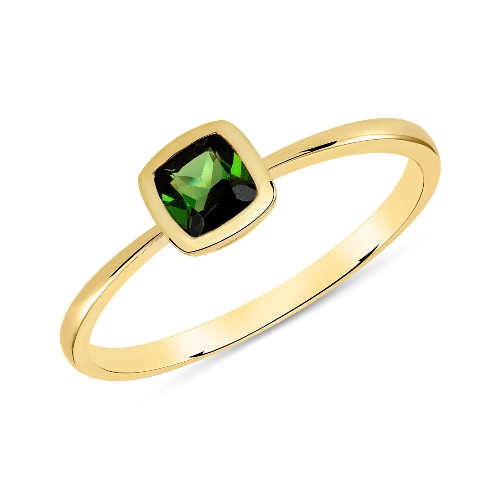 Simple Green Garnet Ring