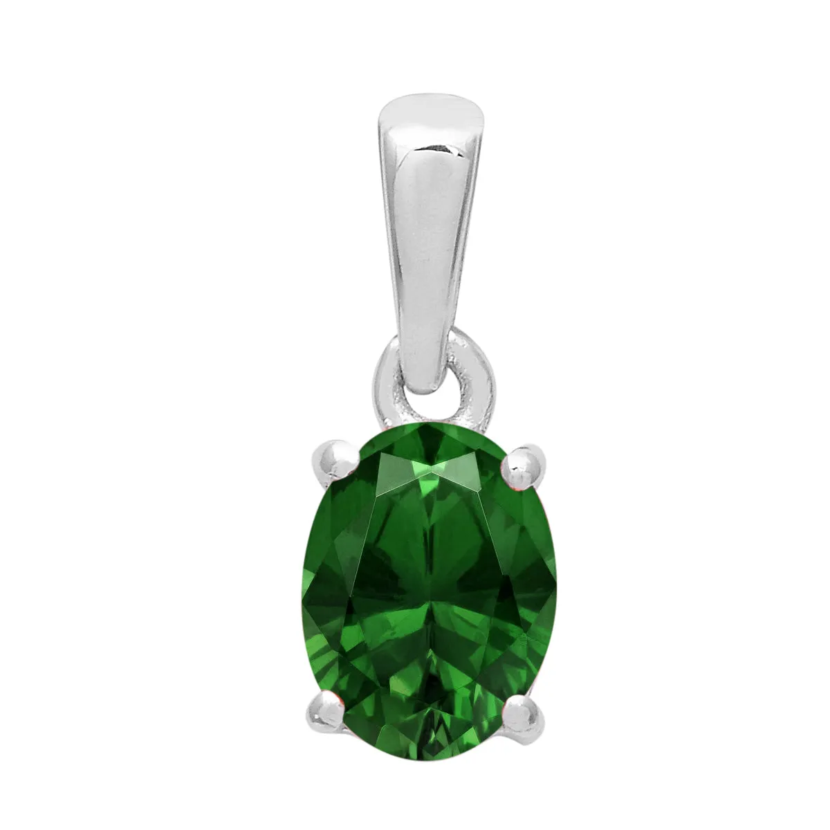 Simple Oval Cut Multi Choice Gemstone Pendant