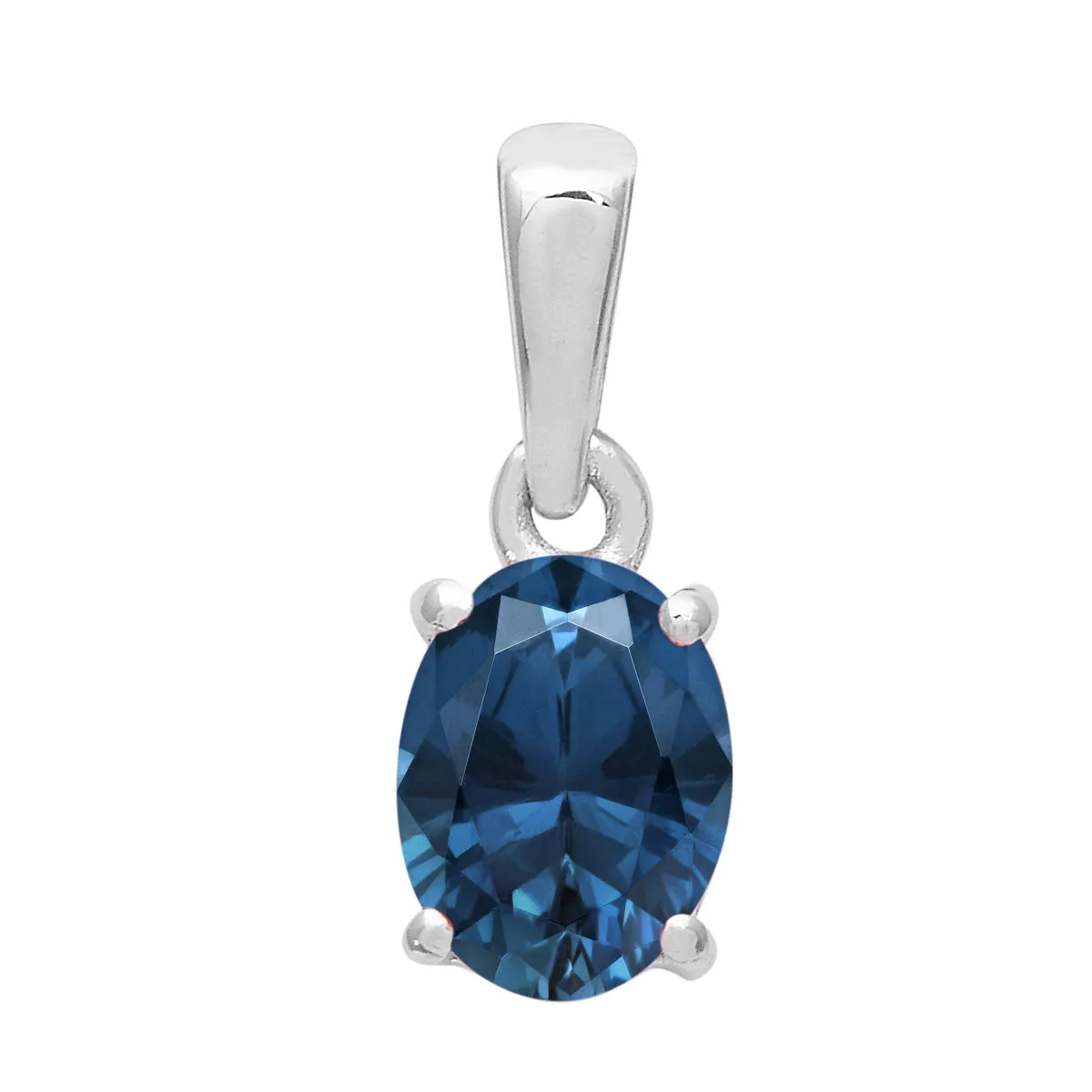Simple Oval Cut Multi Choice Gemstone Pendant
