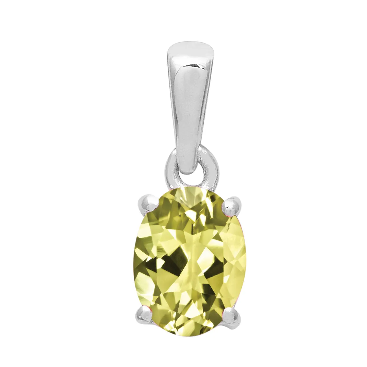 Simple Oval Cut Multi Choice Gemstone Pendant