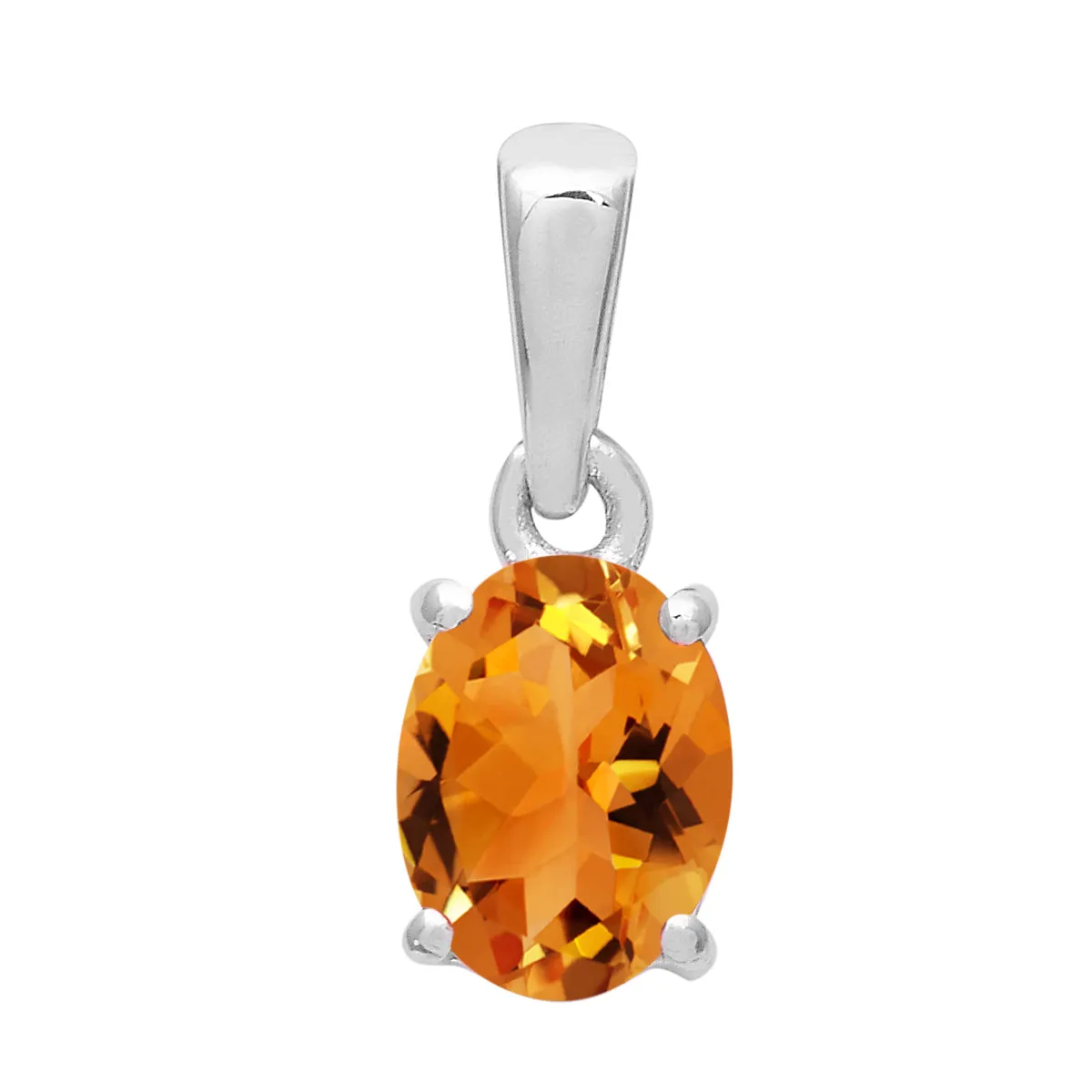 Simple Oval Cut Multi Choice Gemstone Pendant
