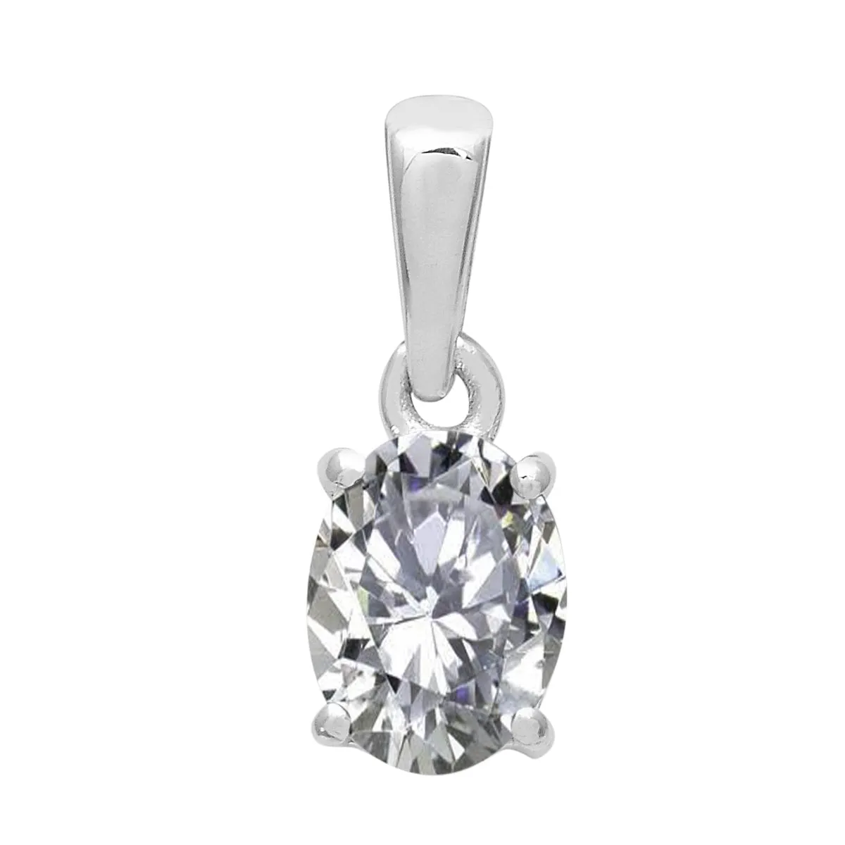 Simple Oval Cut Multi Choice Gemstone Pendant