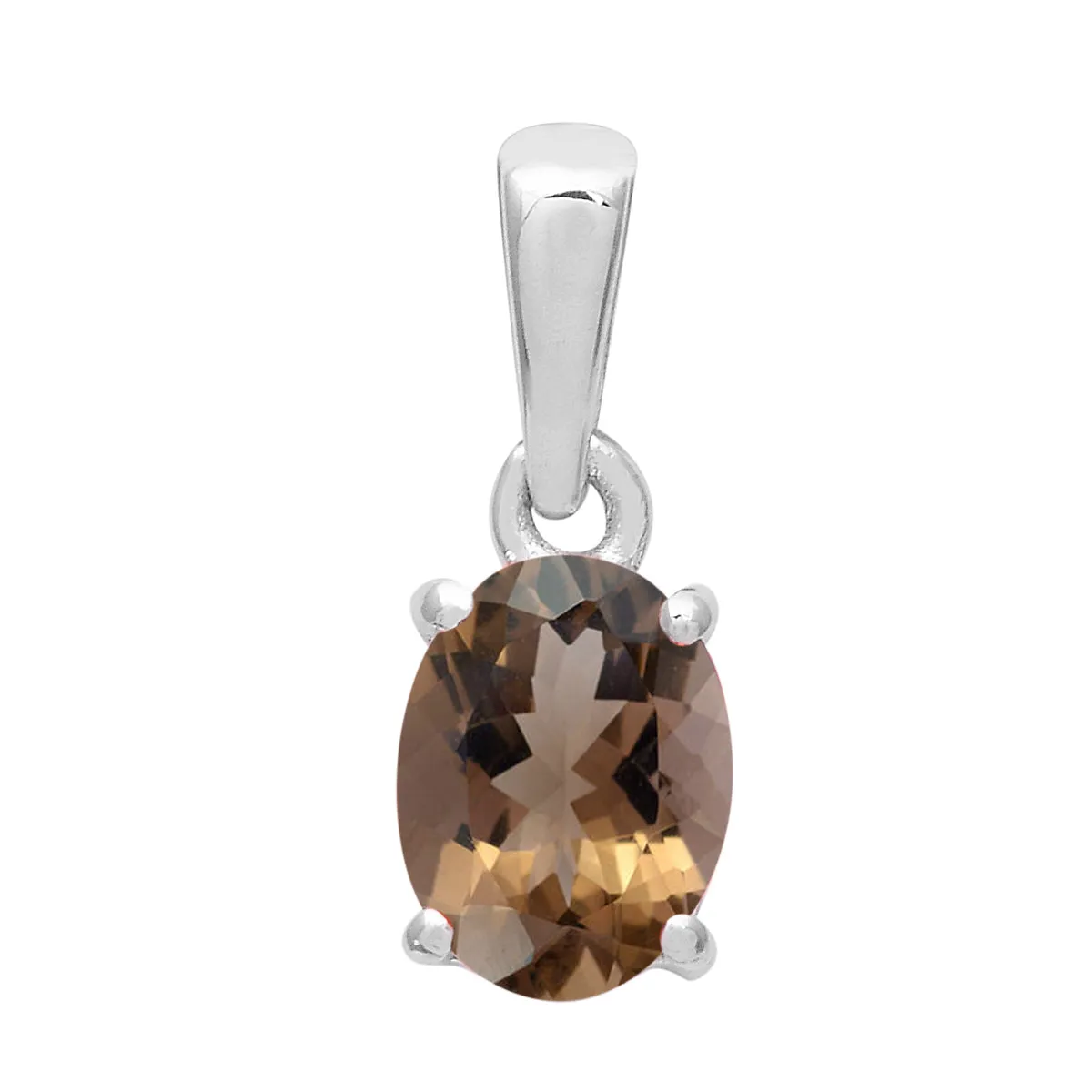 Simple Oval Cut Multi Choice Gemstone Pendant