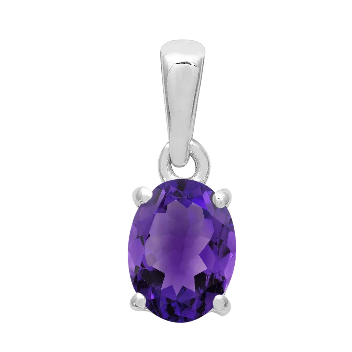 Simple Oval Cut Multi Choice Gemstone Pendant