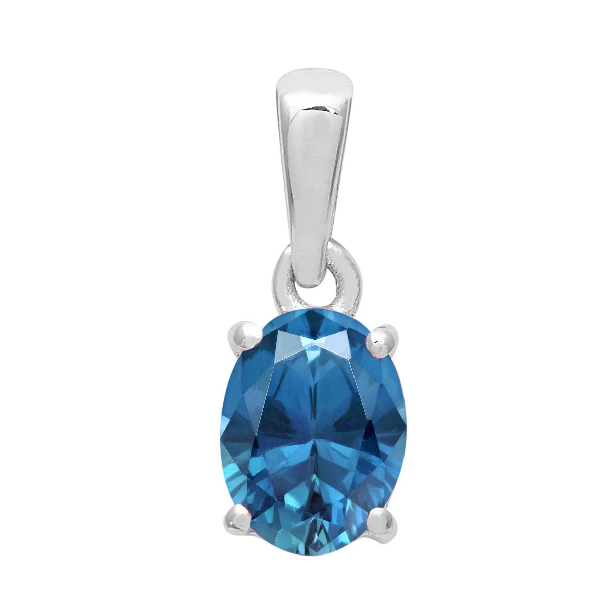 Simple Oval Cut Multi Choice Gemstone Pendant