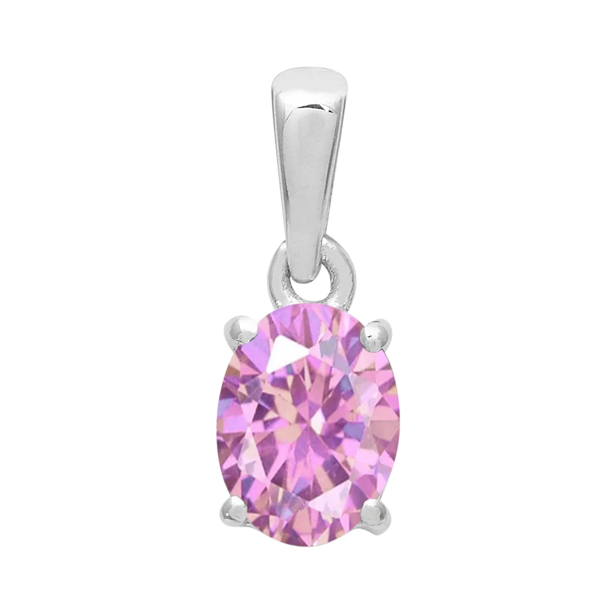 Simple Oval Cut Multi Choice Gemstone Pendant
