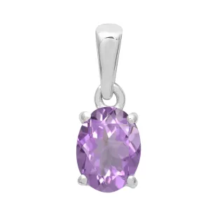 Simple Oval Cut Multi Choice Gemstone Pendant