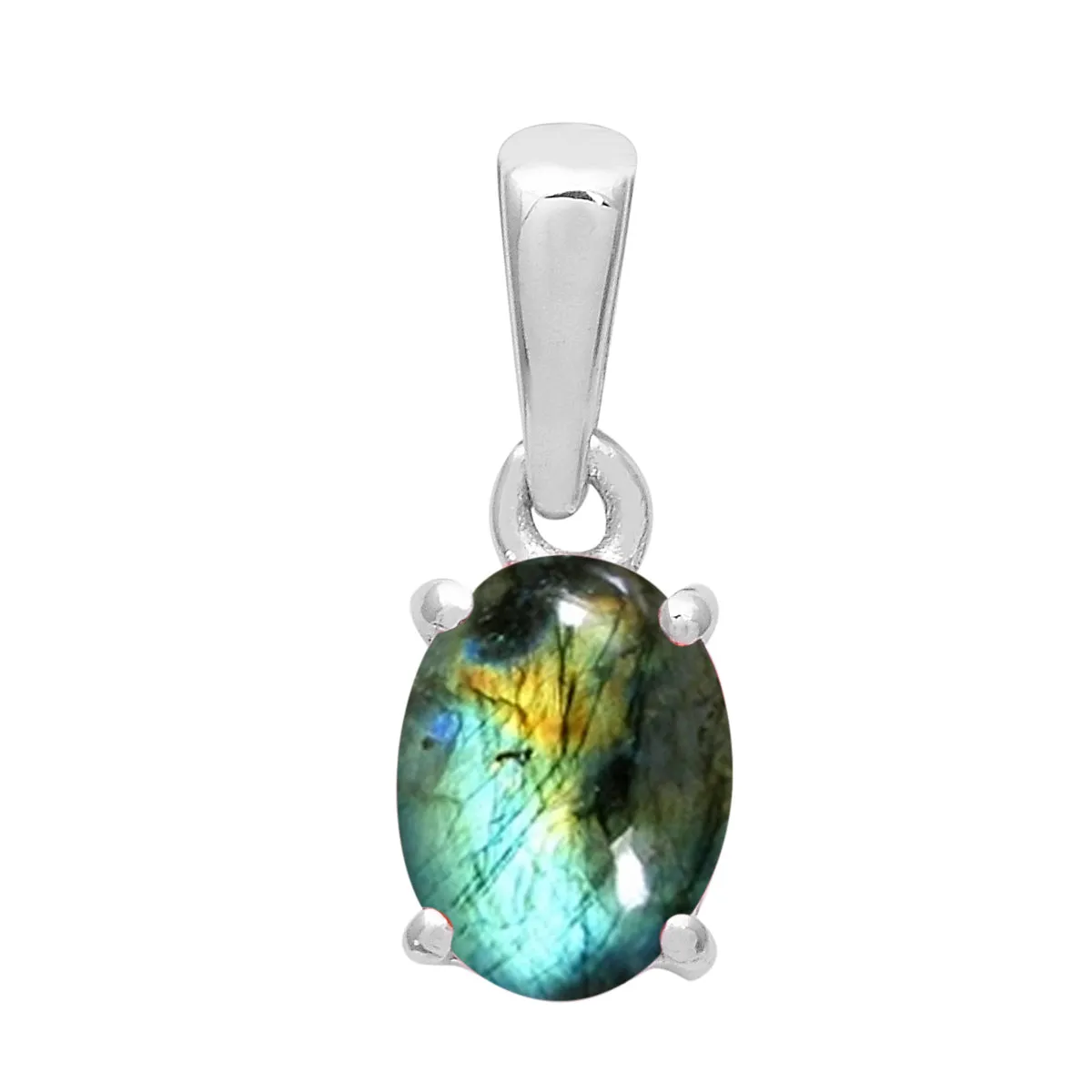 Simple Oval Cut Multi Choice Gemstone Pendant