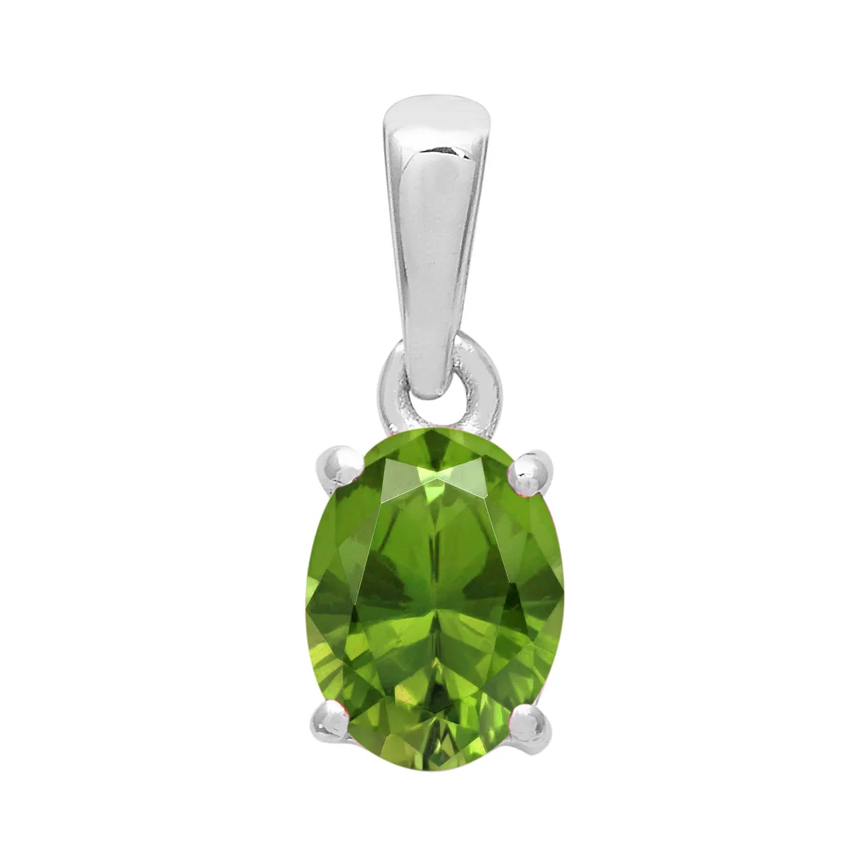 Simple Oval Cut Multi Choice Gemstone Pendant